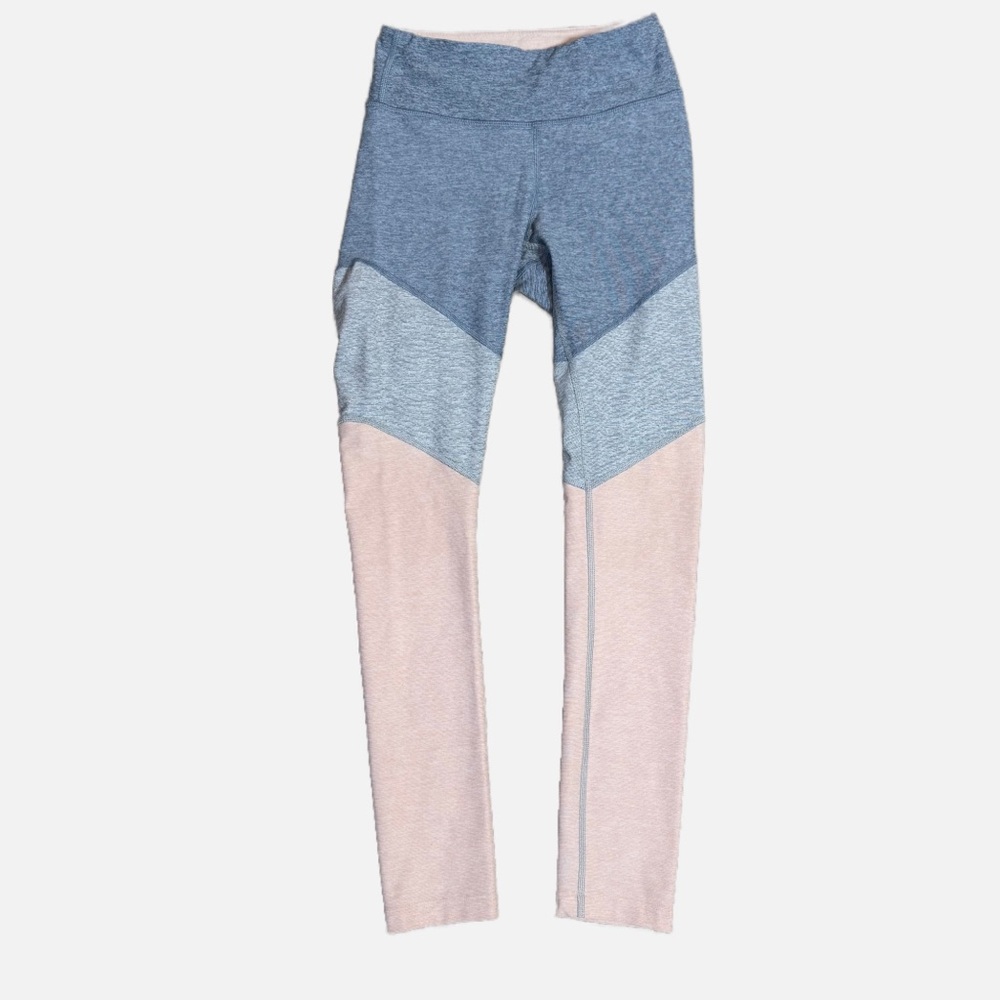 Outdoor Voices color block workout leggings gray pink XS excellent condition